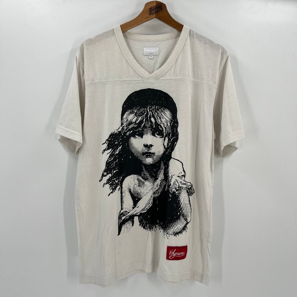 SS15 2015 Supreme NYC Les Miserables Football Top Tee in White M